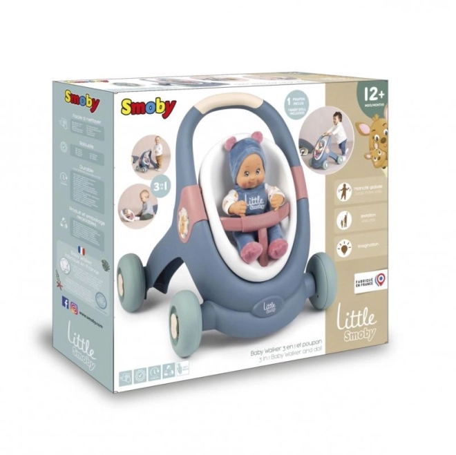 3-in-1 Doll Stroller and Walker