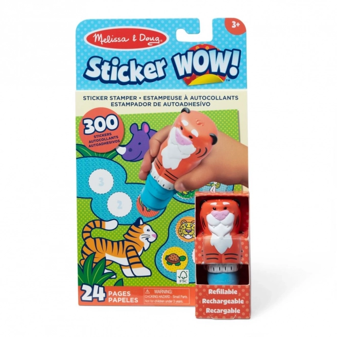 Tiger Sticker Book with Stamps