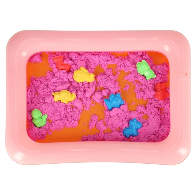 Kinetic Sand Set with Mold and Inflatable Sandbox