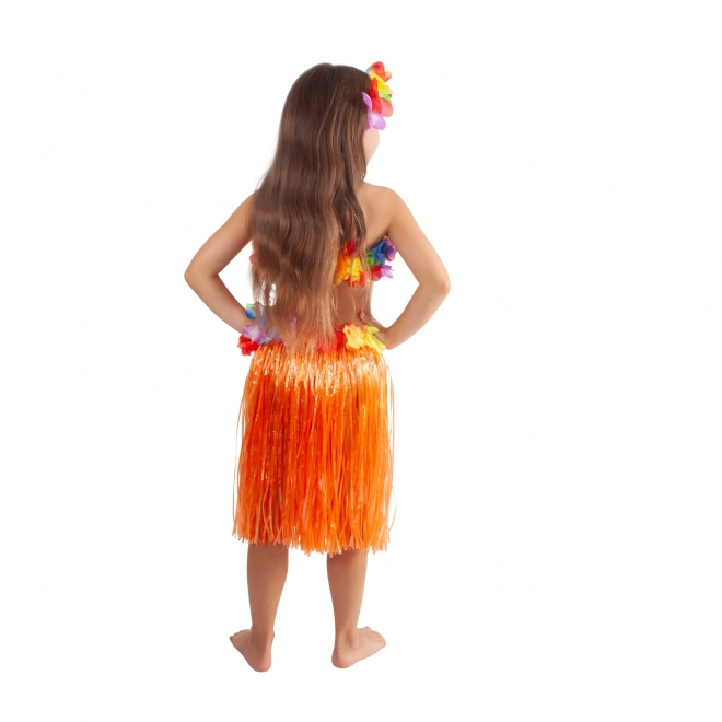 Hawaiian Skirt for Kids Orange
