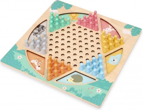 Two games on one wooden board