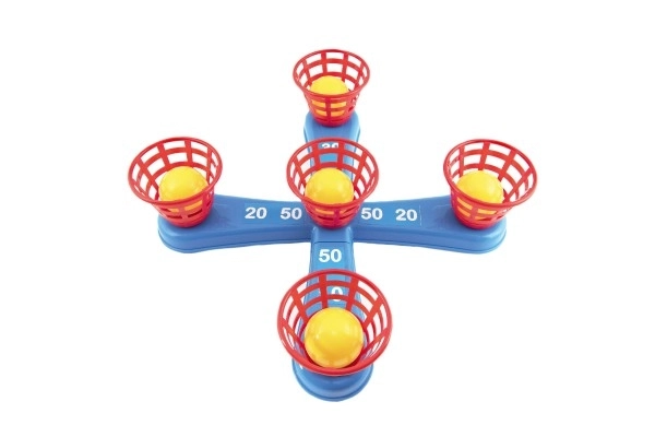 Ring Toss Game with Cross and Baskets