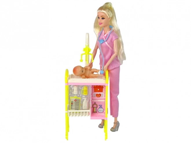 Doctor Doll with Long Hair and Accessories