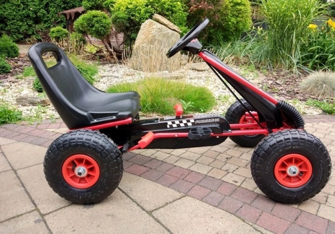 Motokáry Červená nafukovací kola A-15