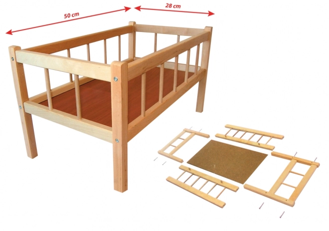 Wooden Doll Bed