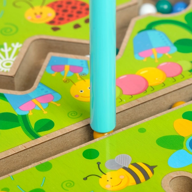 Flower Wooden Motor Skills Maze with Magnetic Pen