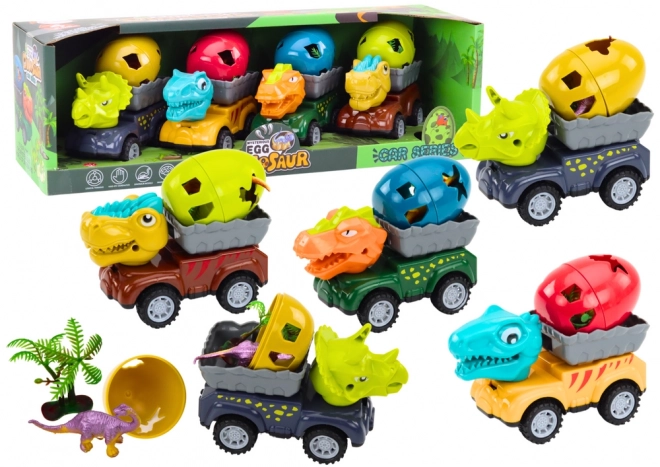 Dinosaur Car with Trailer and Egg Playset