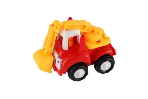 Plastic Farm and Construction Vehicles Set with Pull-Back Action