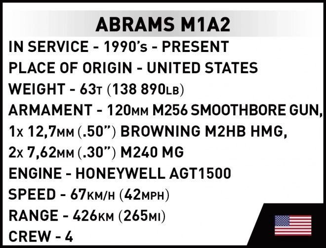 Construction Block Toy Abrams Tank