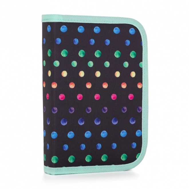 School Pencil Case With Double Flaps OXY GO Dots