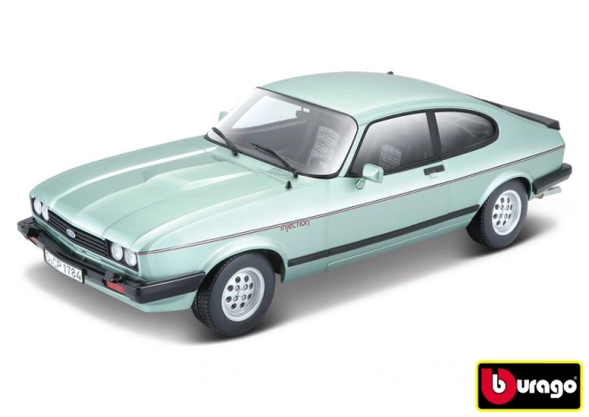 Bburago Ford Capri 1982 Light Green Model Car