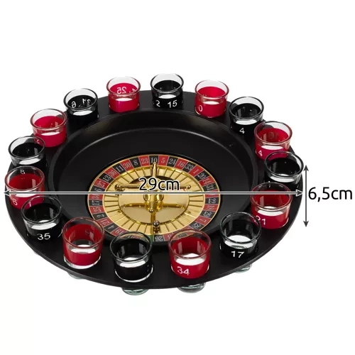 Alcohol Roulette Set with Shot Glasses