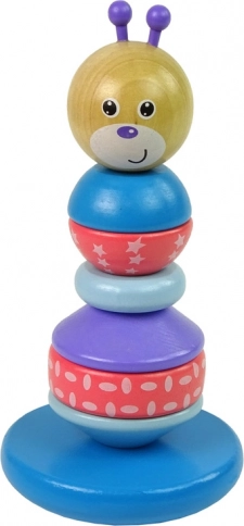 Pyramide éducative en bois Ours en peluche