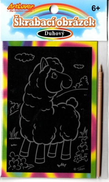 ArtLover Rainbow Scratch Picture Llama