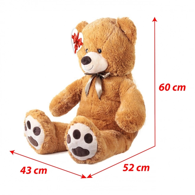 Large Plush Teddy Bear with Heart Tag