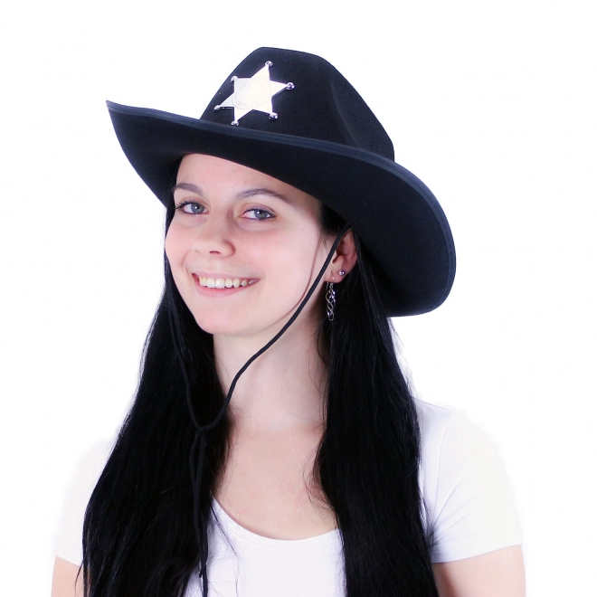 Cowboy Sheriff Hat with Star for Adults