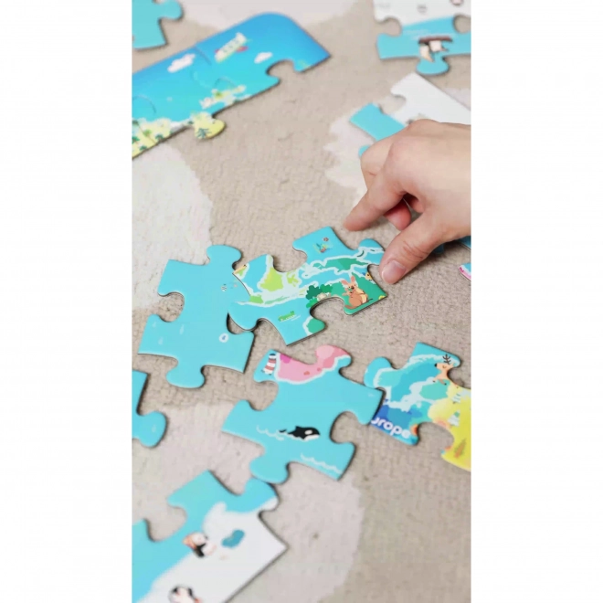 World Map Educational Puzzle