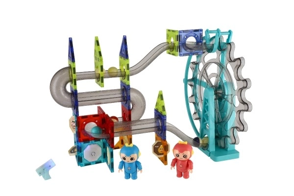 Magnetic Marble Track Set with Light-Up Balls