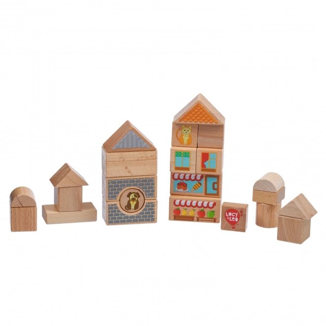 City Wooden Block Set with Cars