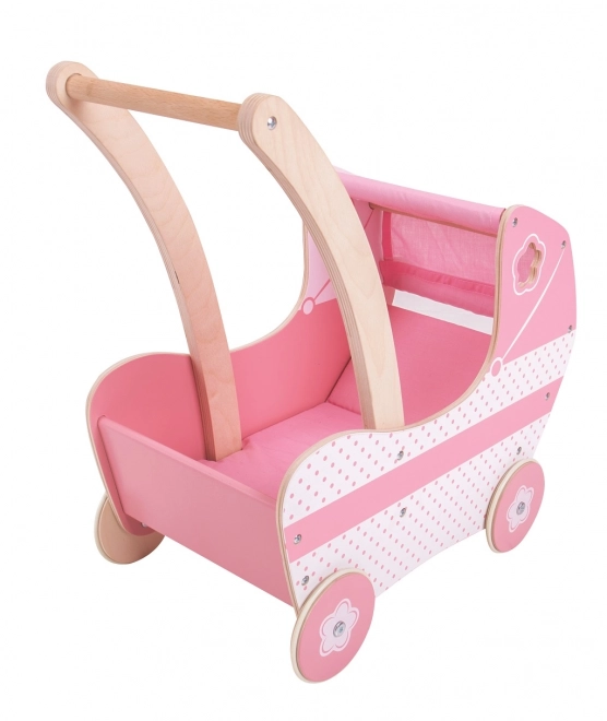 Wooden Doll Pram by Bigjigs Toys