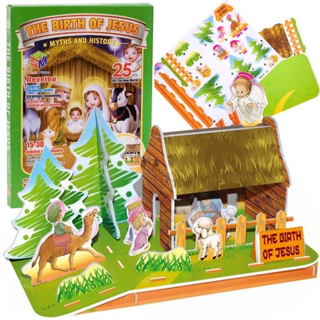 3D Puzzle Nativity Scene