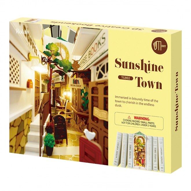 RoboTime Bookend Miniature House Sunny Town