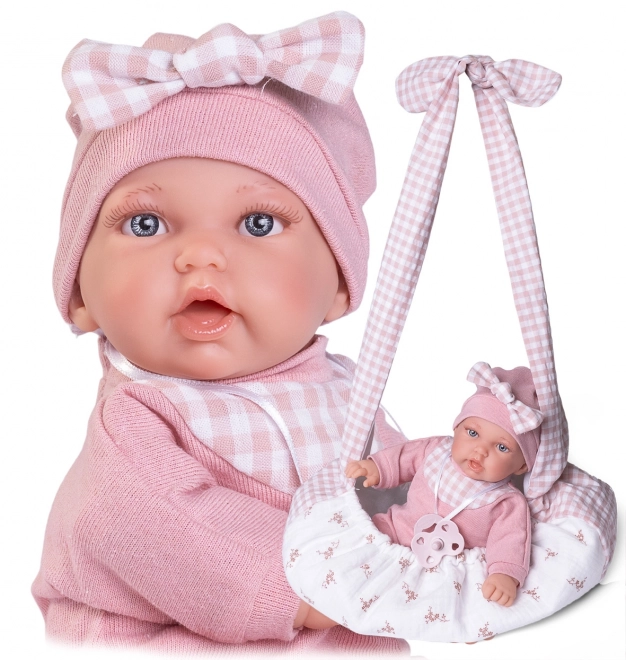 Realistic Doll with Soft Cloth Body 27 cm