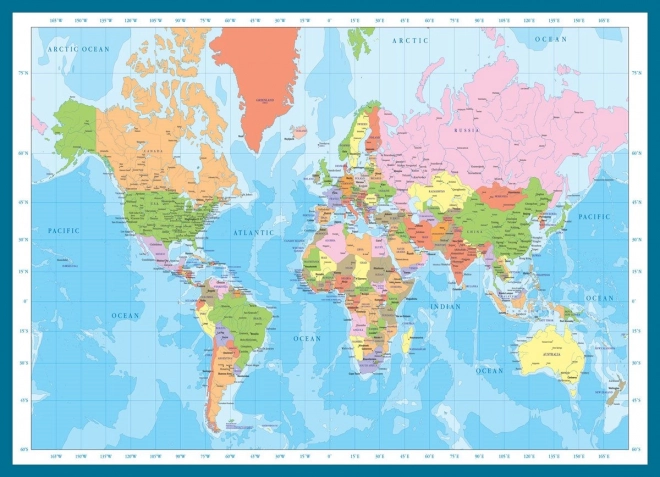 Eurographics World Map Puzzle 1000 Pieces