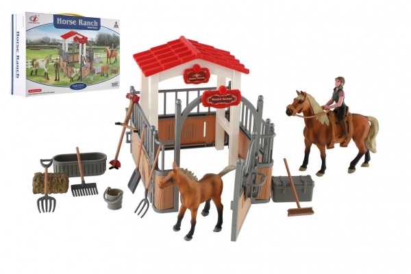 Horse Farm Playset with Accessories