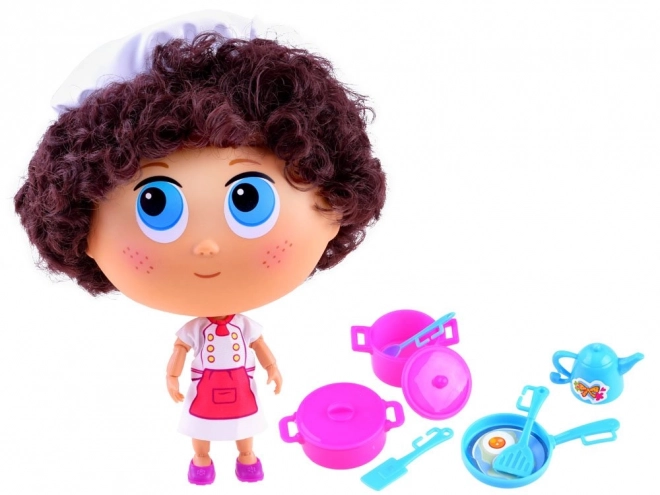 Chef Doll with Cooking Accessories – blue