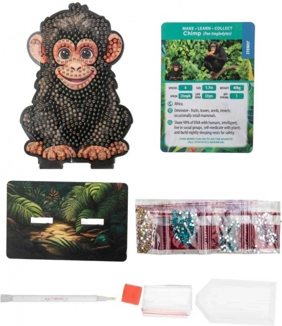 Diamond Painting Jungle: Chimpanzee