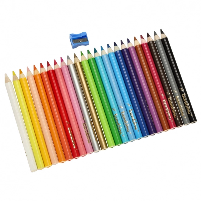 Triangular School Colored Pencils Set - 24 Colors