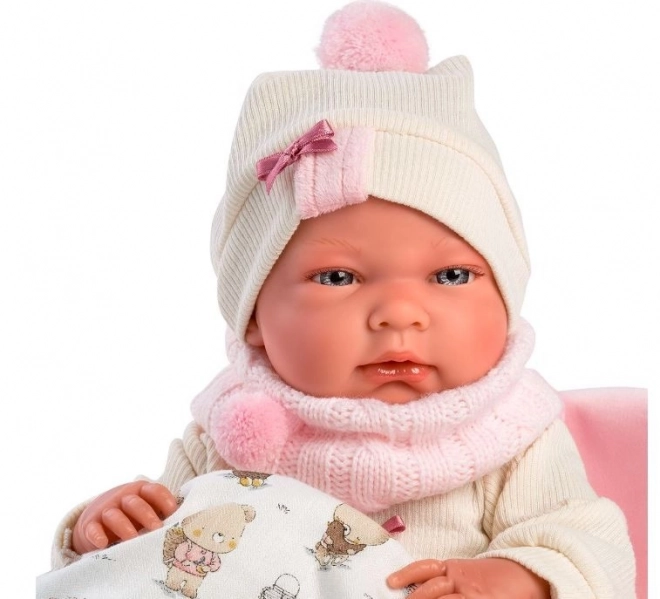 Realistic Newborn Baby Doll with Full Vinyl Body - 40 cm