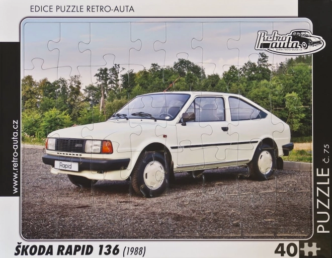 Retro Cars Puzzle: Škoda Rapid 136