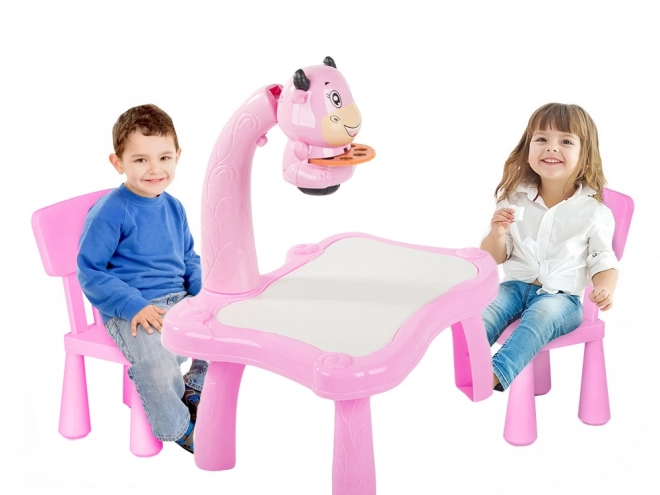 Kids Drawing Projector Table