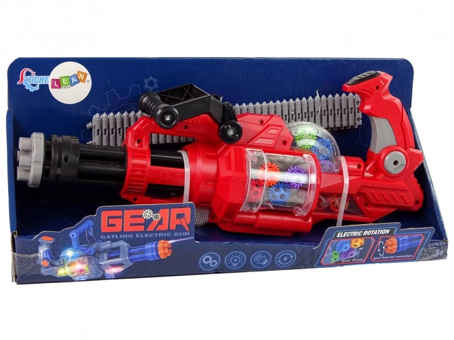 Electric Rotating Cannon Toy Gun with Lights and Sounds