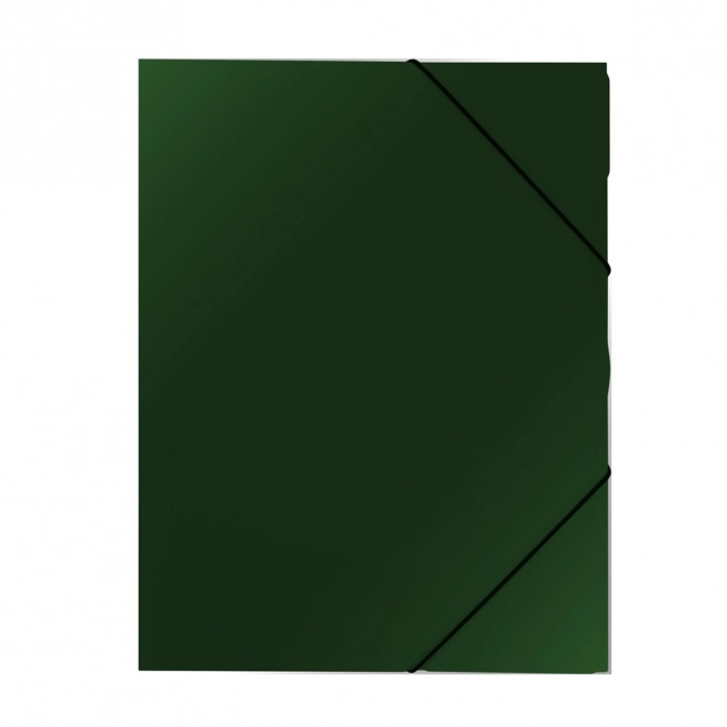 A4 Classic Green Elastic Fastener Folder