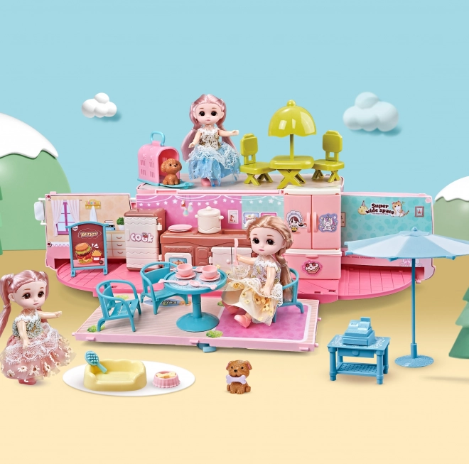 WOOPIE Camper per bambole 2 in 1 Casa XXL