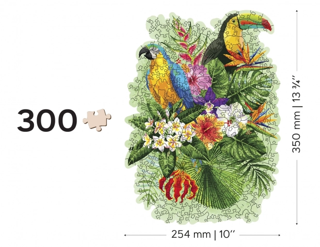 Wooden Puzzle Tropical Birds