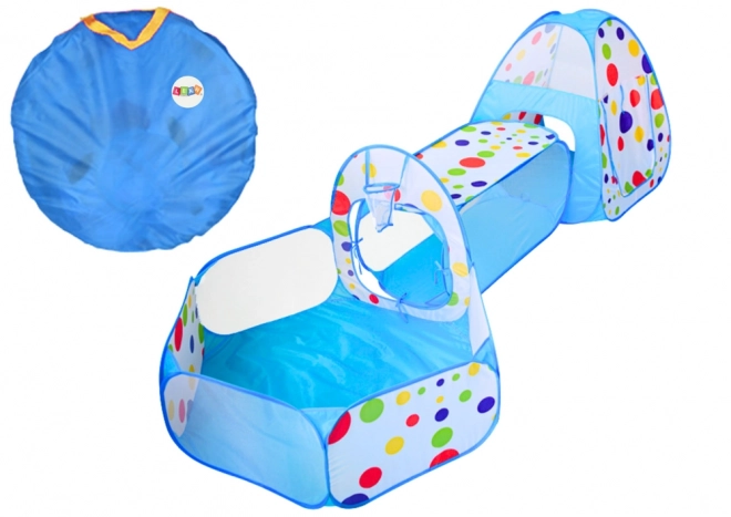 3-in-1 Kids Play Tent with Tunnel and Ball Pool