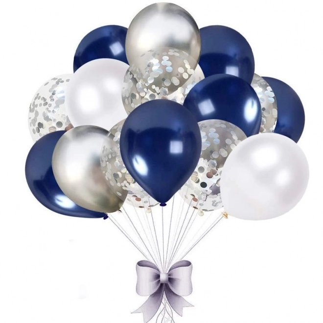 Navy Blue and White Balloon Garland