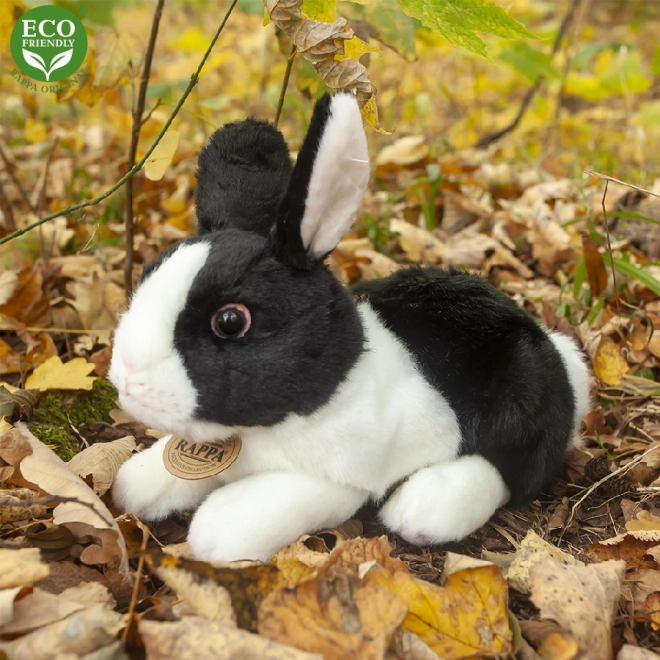 Eco-friendly White and Black Plush Rabbit