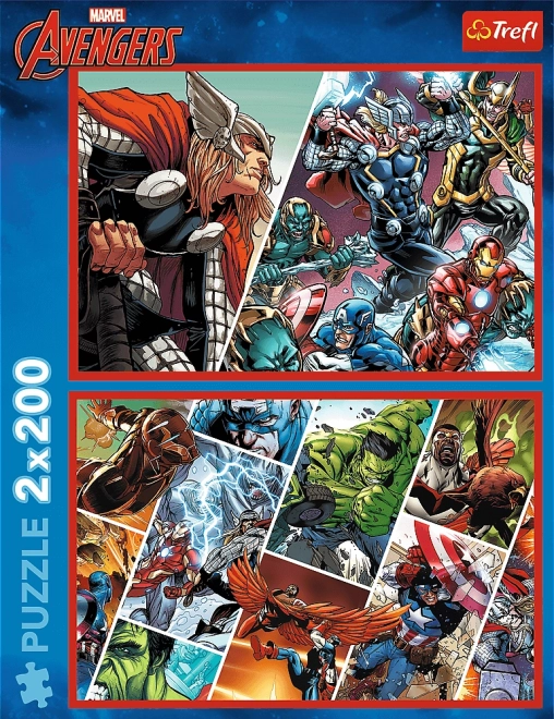 Marvel Avengers World Defenders 2x200 Piece Puzzles