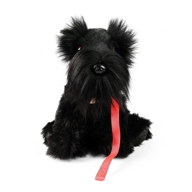 plush schnauzer with leash 30 cm eco-friendly