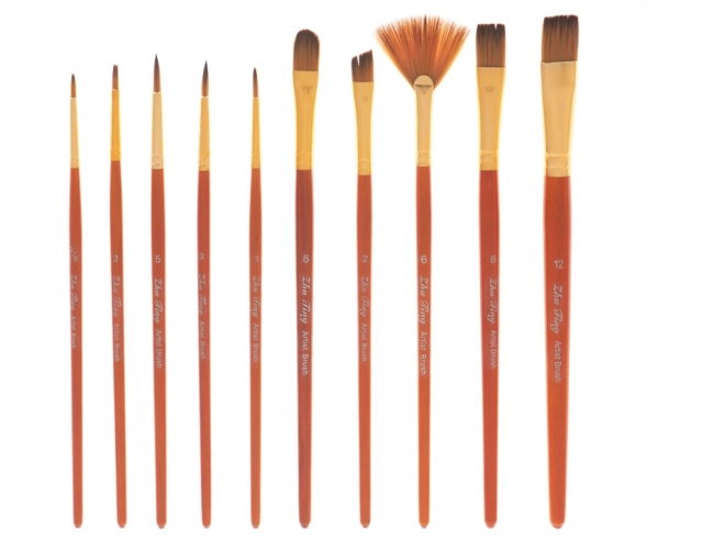 School Painting Brushes Set - 10 Pieces