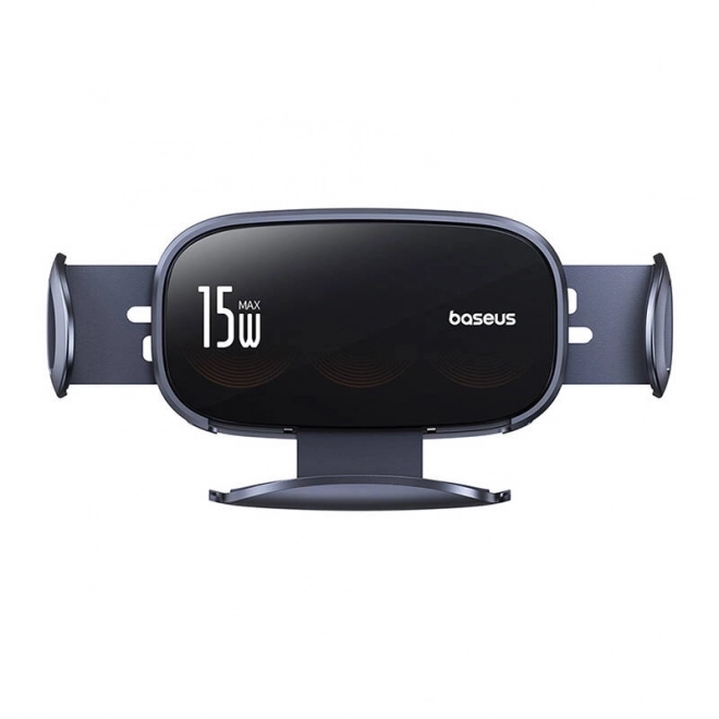 Supporto per auto con caricatore wireless Baseus LightChaser nero