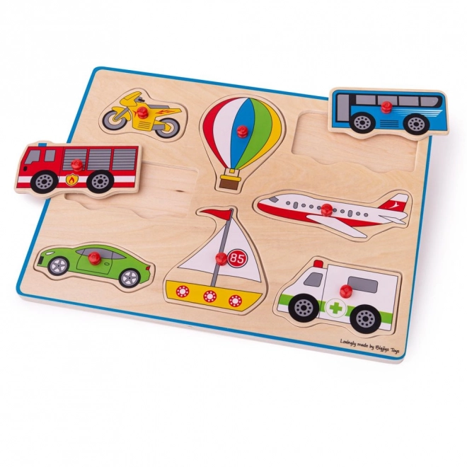 Vehicle Wooden Insert Puzzle by Bigjigs Toys