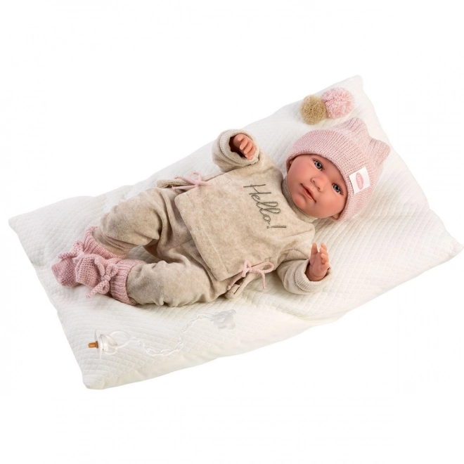 Crying Baby Doll Mimi with Pillow