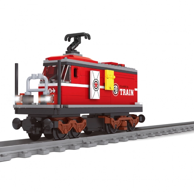 Battery-Powered Compatible Building Train Set with Tracks