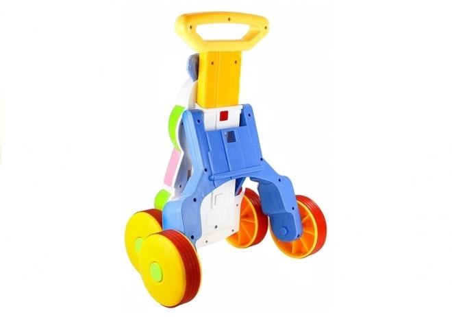 Interactive Hippo Walker with Mirror and Rubber Wheels